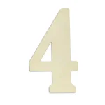 Jeff McWilliams Designs 18 in. Oversized Unfinished Wood Number 4 - Industrial Wall Decor thumbnail 1