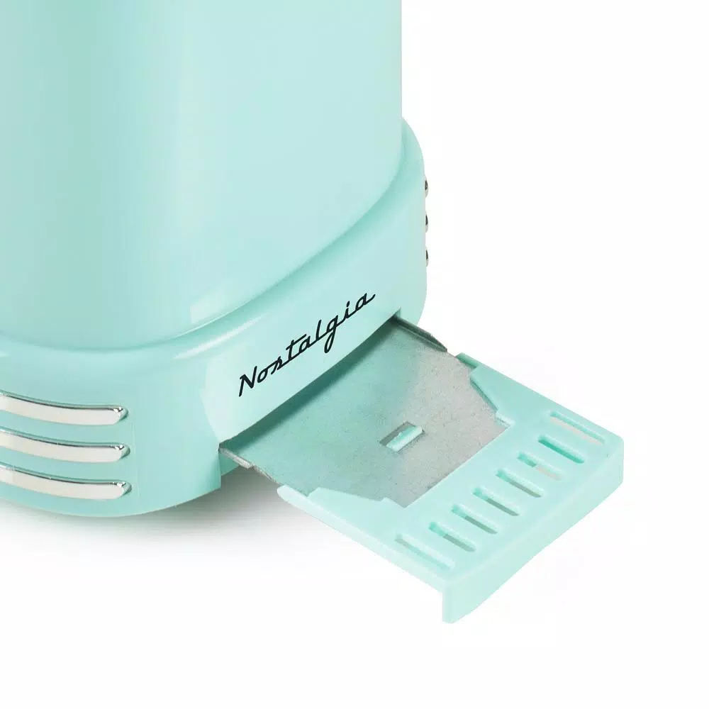Nostalgia Retro Series 2-Slice Aqua Wide Slot Bagel Toaster with 5 Browning Levels
