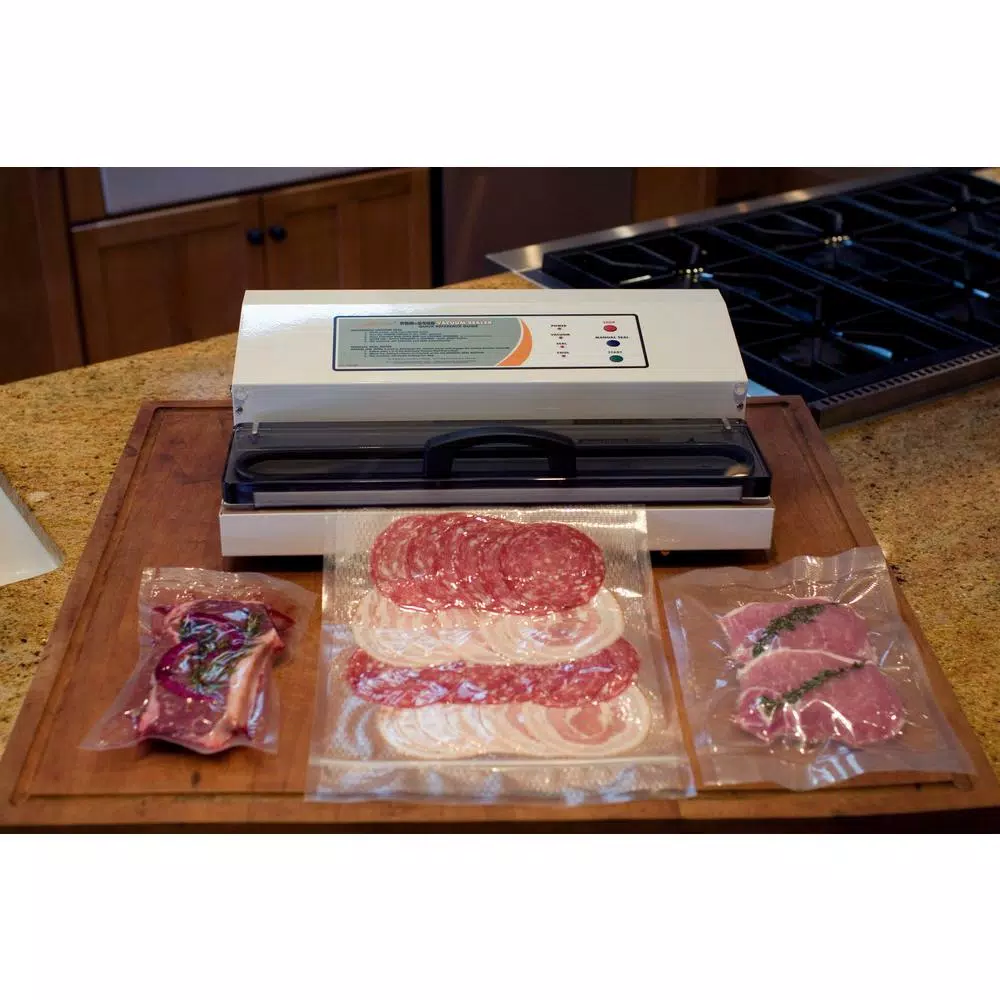 Weston Pro-2100 White Food Vacuum Sealer with 935W Double Piston Pump