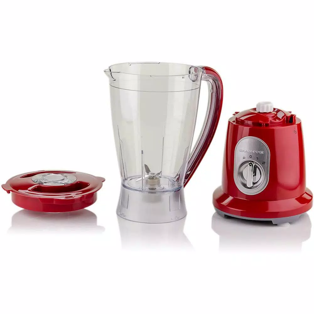 Ovente 400W Professional Blender, 50 oz 2-Speed Jar Blender with Pulse, Stainless Steel Blades, Red