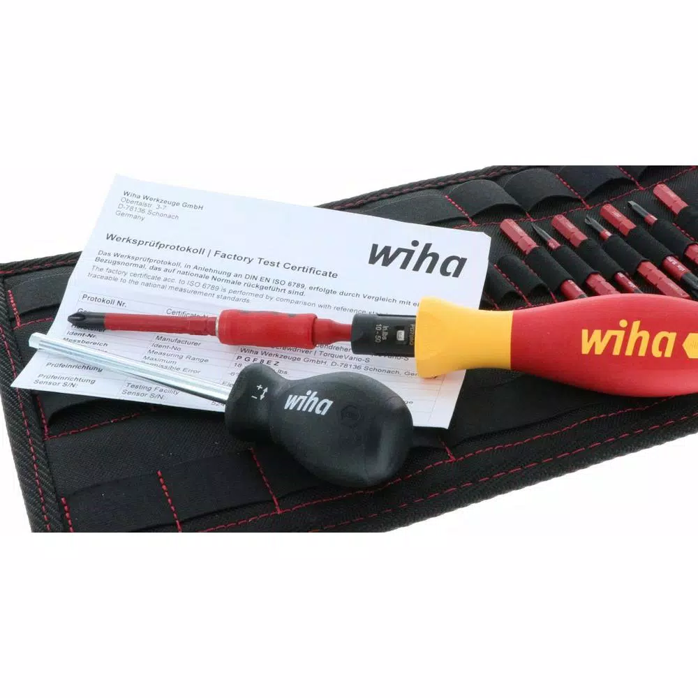Wiha 11-Piece Insulated TorqueVario-S Torque Control Screwdriver Set