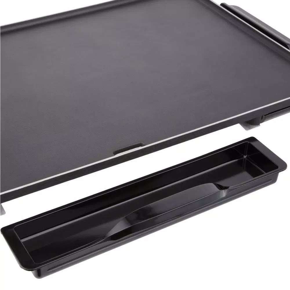 Presto SlimLine 286 sq. in. Black Electric Griddle with Temperature Sensor and Non-Stick Surface