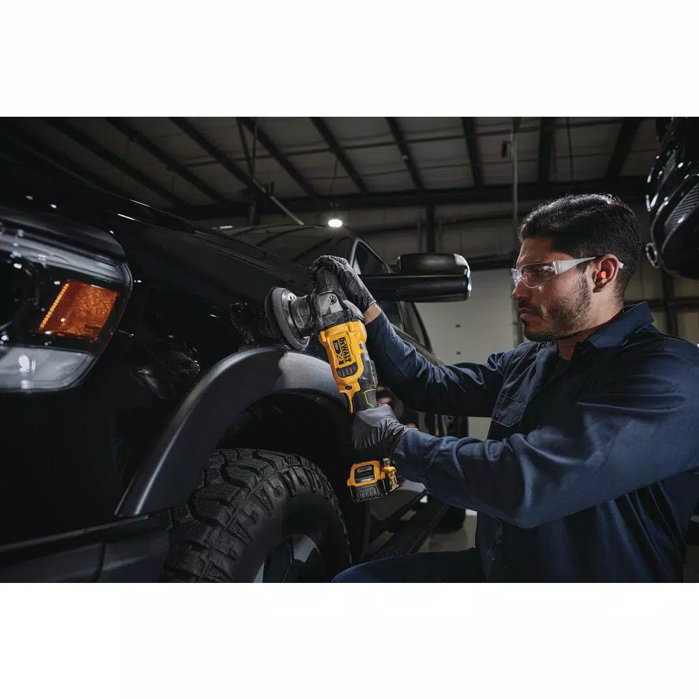 DEWALT 20V MAX XR Cordless Brushless 5 in. Variable Speed Random Orbit Polisher Kit with (2) 5.0 Ah Batteries & Charger