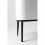 Brabantia Bo 9 Gallon Dual Compartment White Steel Rectangular Touch Bin with Removable Buckets thumbnail 4