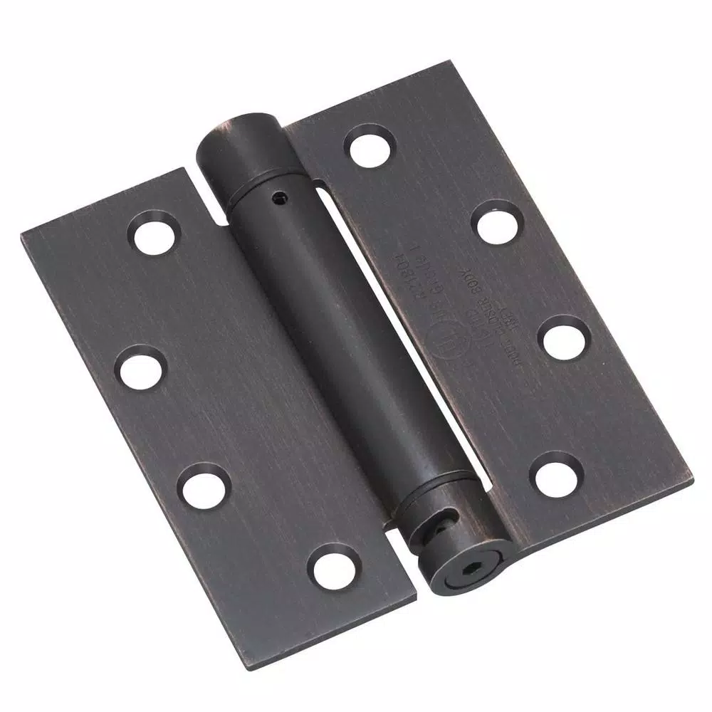 Onward 4 in. x 4.5 in. Adjustable Spring Butt Hinge, Oil-Rubbed Bronze, Steel