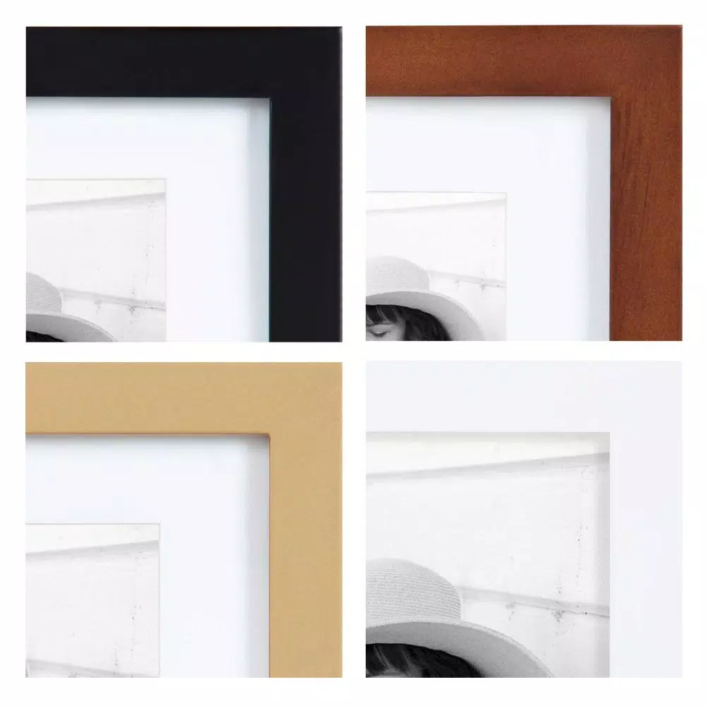 Kate and Laurel Mid-Century Modern Gallery Wall Frame Set, 10-Piece Multi-Color Assortment