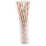 Sugar Plum Party SugarPum Citrus Collection 50-Piece Assorted Blue and Orange Disposable Paper Straws thumbnail 2
