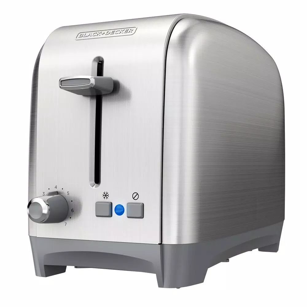 BLACK+DECKER 2-Slice Wide Slot Toaster, Black and Stainless Steel