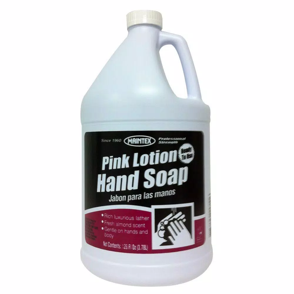 Maintex Pink Lotion Hand Soap, Almond Scent, 128 fl. oz. (Case of 4)