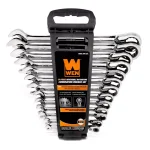 WEN 13-Piece SAE Reversible Ratcheting Combination Wrench Set with Storage Rack thumbnail 4