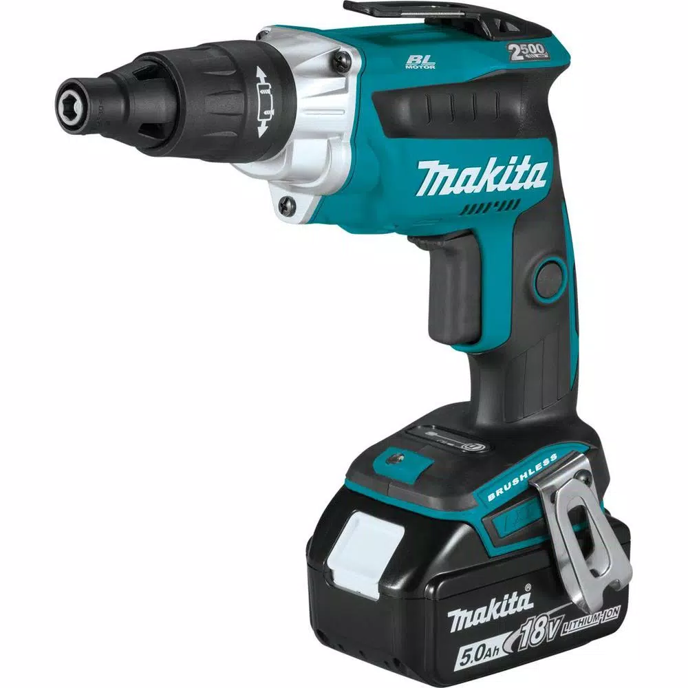Makita 18V LXT Brushless Cordless 2500 RPM Screwdriver Kit with 5.0 Ah Battery