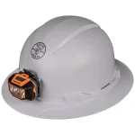 Klein Tools Non-Vented Full Brim Hard Hat with Removable Headlamp, Class E, Type 1, White thumbnail 1