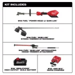Milwaukee M18 FUEL 18V Brushless Cordless String Trimmer Kit with Hedge Trimmer Attachment & 8 Ah Battery thumbnail 2