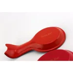 BergHOFF Orange Cast Iron Spoon Rest with Hammered Finish and Enamel Coating thumbnail 2