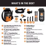 RIDGID 5 Gal. 5.0 Peak HP Stor-N-Go Portable Wet/Dry Shop Vacuum with Wall Mount and LED Car Nozzle thumbnail 2