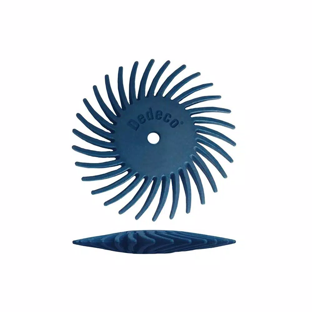 Dedeco Sunburst 7/8 in. Knife-Edge Radial Discs, 400-Grit Fine Polishing Tool, 48-Pack