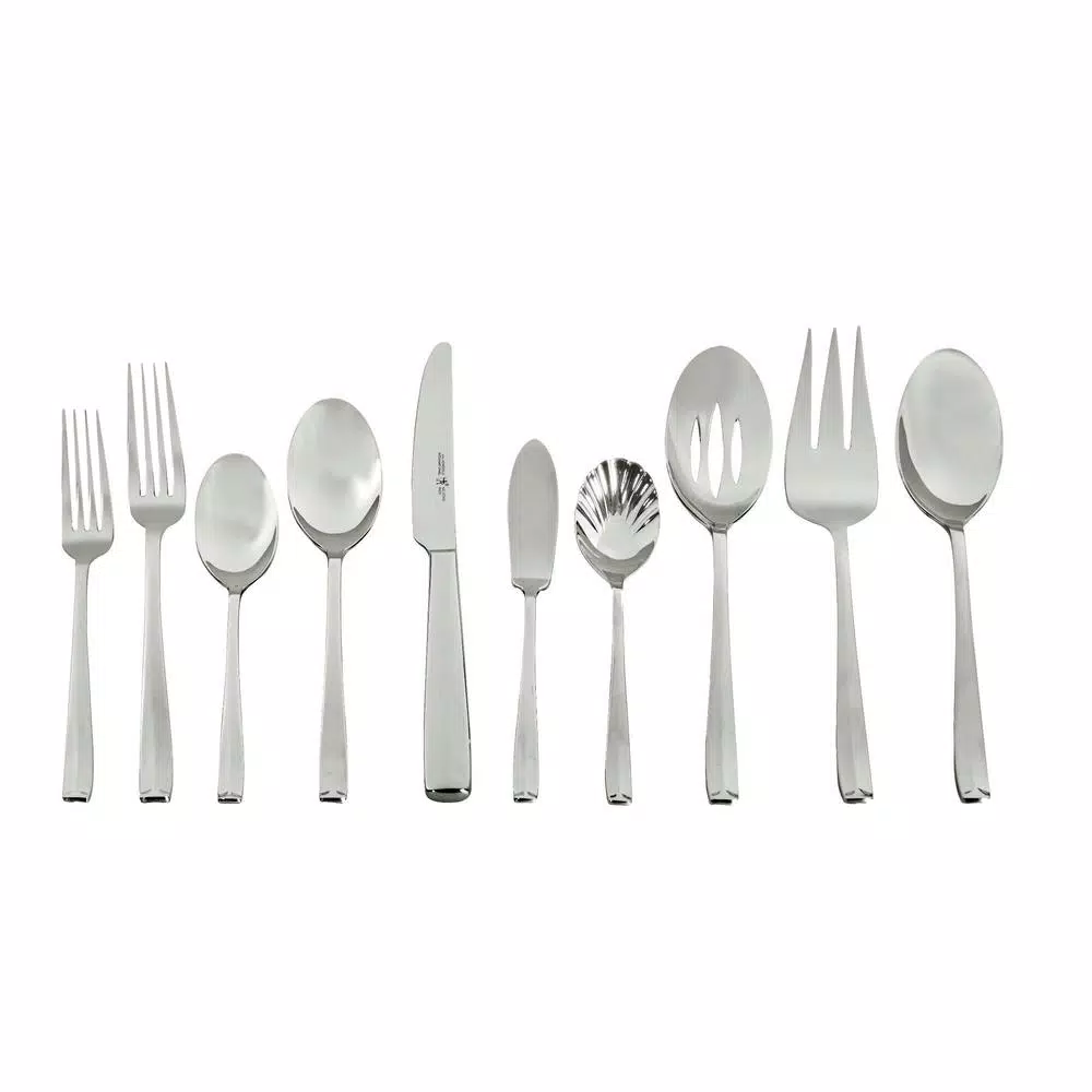 J.A. HENCKELS INTERNATIONAL Henckels International Lani 65-Piece 18/10 Stainless Steel Flatware Set, Service for 12