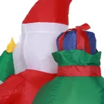 Luxen Home 6 ft. Santa and Polar Bear Inflatable Holiday Yard Decor with LED Lights thumbnail 8