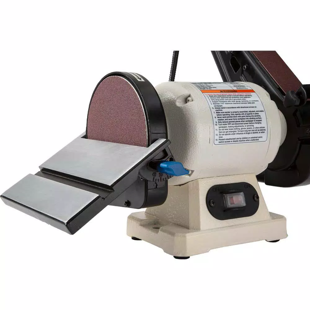 Shop Fox 2 in. x 27 in. Belt and 6 in. Disc Benchtop Combo Sander, 1/3 HP, 120V