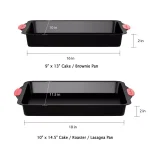 Classic Cuisine 2-Piece Nonstick Carbon Steel Baking Pan Set with Silicone Handles thumbnail 2