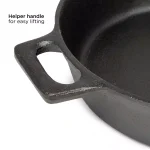 Ecolution Farmhouse 9.5 in. Cast Iron Frying Pan, Pre-Seasoned Black thumbnail 4