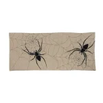 Xia Home Fashions Halloween Creepy Spiders Double Layer Table Runner, 16 x 36 in, Natural thumbnail 1