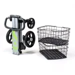 Unbranded Scout Folding Aluminum Cleaning Cart with Removable Baskets and Swivel Wheels thumbnail 8
