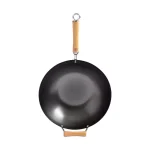 Honey-Can-Do Joyce Chen 4-Piece Carbon Steel Non-Stick Wok Set with High Dome Lid, Bamboo Spatula, and Recipe Booklet thumbnail 1