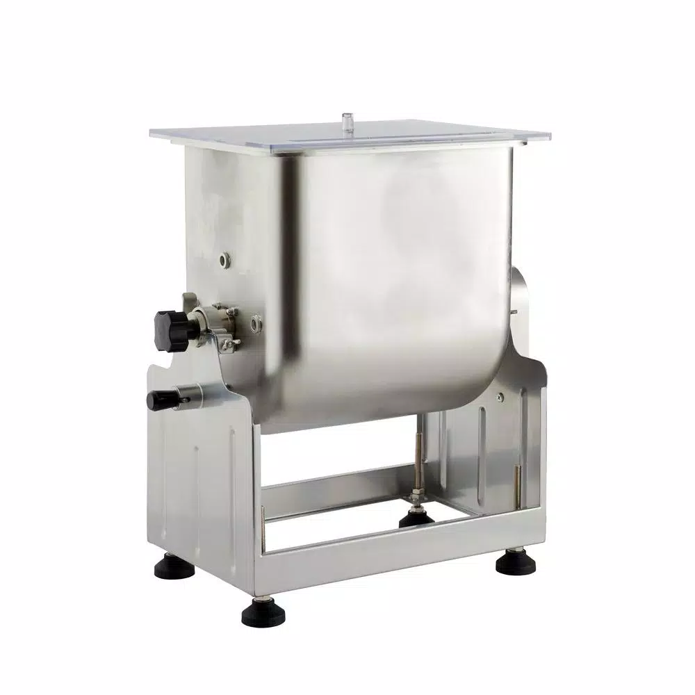 LEM Big Bite 25 Qt. Stainless Steel Meat Mixer with Manual Handle and Tilt Tub