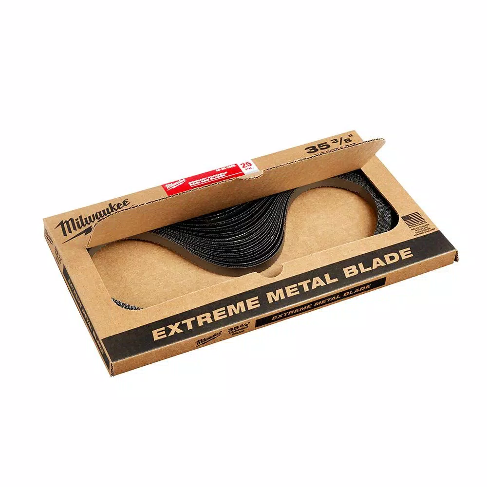 Milwaukee 35-3/8 in. 8/10 TPI Extreme Metal Cutting Band Saw Blades, 25-Pack