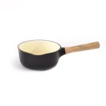 BergHOFF Ron Collection 1.8 Qt. Cast Iron Sauce Pan with Wooden Handle, Black thumbnail 1