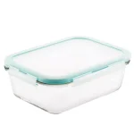 Lock & Lock Purely Better 34oz Borosilicate Glass Rectangular Food Storage Container with Airtight Lid thumbnail 1