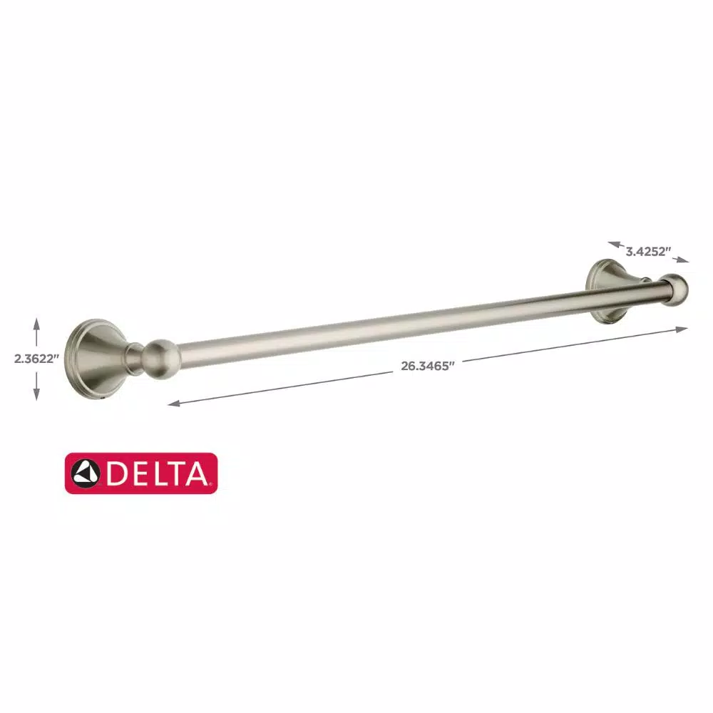 Delta Crestfield 24 in. Single Towel Bar in Brushed Nickel
