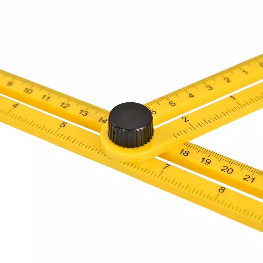 POWERTEC Universal Angle Template Tool, 10 in. Multi-Angle Ruler for Precise Measuring and Tracing