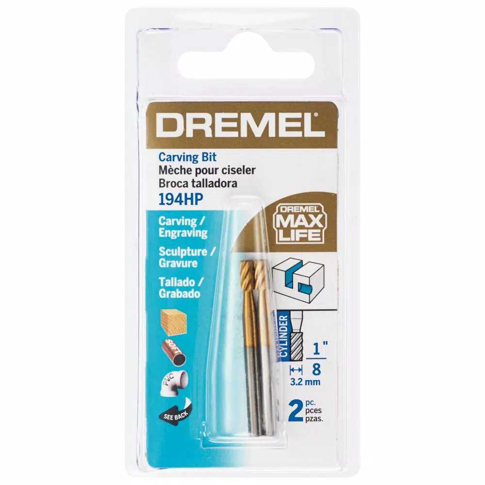 Dremel 194 High Speed Cutter Titanium Nitride Coated Rotary Bit, 2-Pack