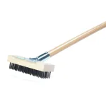 Carlisle Flatwire Oven and Grill Brush with Scraper and Wood Handle thumbnail 1