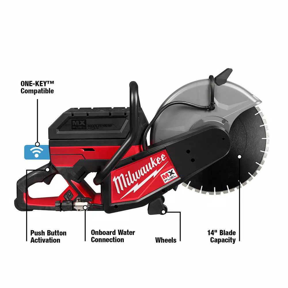 Milwaukee MX FUEL 14 in. Cordless Cut-Off Saw Kit with (2) Batteries and Charger
