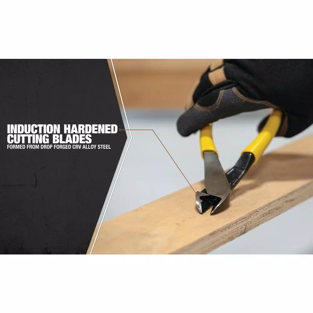 Southwire 8 in. High-Leverage Angled Head Diagonal Cutting Pliers with Dipped Handles