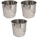AmeriHome 3-Piece Stainless Steel Bucket Set, 4.22 Gallon Multi-Purpose Metal Pails thumbnail 7