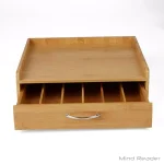 Mind Reader 32-Capacity Bamboo Brown K-Cup Storage Drawer with Lip Panel for Keurig thumbnail 6