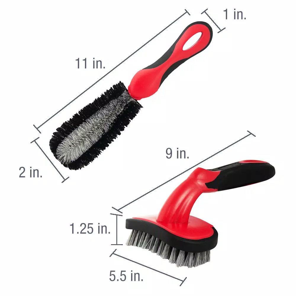 Barrett-Jackson Tire and Wheel Brush Kit with Ergonomic Handles