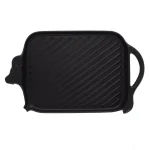 Chasseur French Enameled Cast Iron Cow Shaped Grill Pan, 8.75 in., Black thumbnail 1