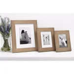 DesignOvation Museum Collection Rustic Brown Wood Picture Frame Set, 5x7 in. Matted to 3.5x5 in. (Set of 4) thumbnail 6