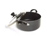 Better Chef 10 qt. Round Aluminum Nonstick Dutch Oven with Glass Lid, Gray thumbnail 1