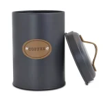 MegaChef 5-Piece Metal Kitchen Canister Set with Lids, Gray thumbnail 7