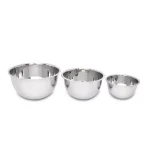 Unbranded 3-Piece Stainless Steel Mixing Bowl Set, 5.2 Qt, 3.25 Qt, 1.25 Qt thumbnail 5