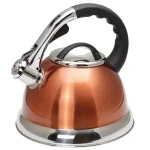 Creative Home Camille 3.0 Qt. Stainless Steel Whistling Tea Kettle with Aluminum Capsulated Bottom, Metallic Copper thumbnail 1