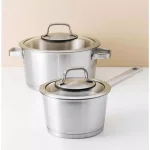 BergHOFF Essentials Manhattan 1.8 qt. Stainless Steel Saucepan with Glass Lid thumbnail 3