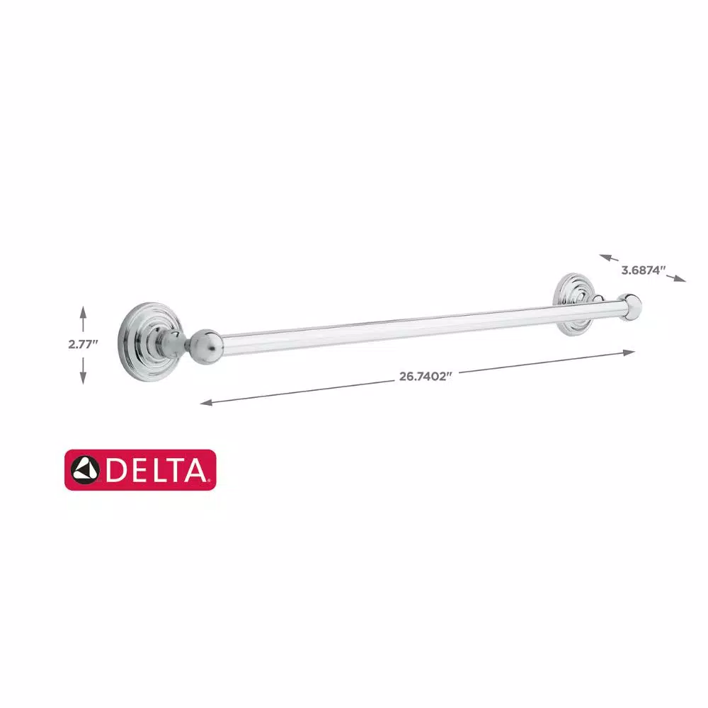 Delta Greenwich 24 in. Chrome Towel Bar, Wall Mounted Zinc Die Cast