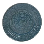 Certified International Aztec Teal 12.75 in. Stoneware Round Platter thumbnail 1